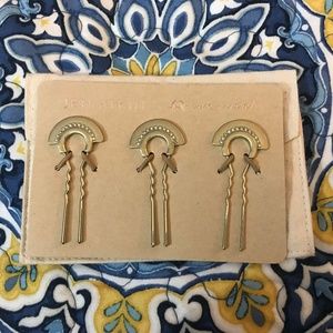 Chloe + Isabel Small Crystal Pave Fan Pin Set